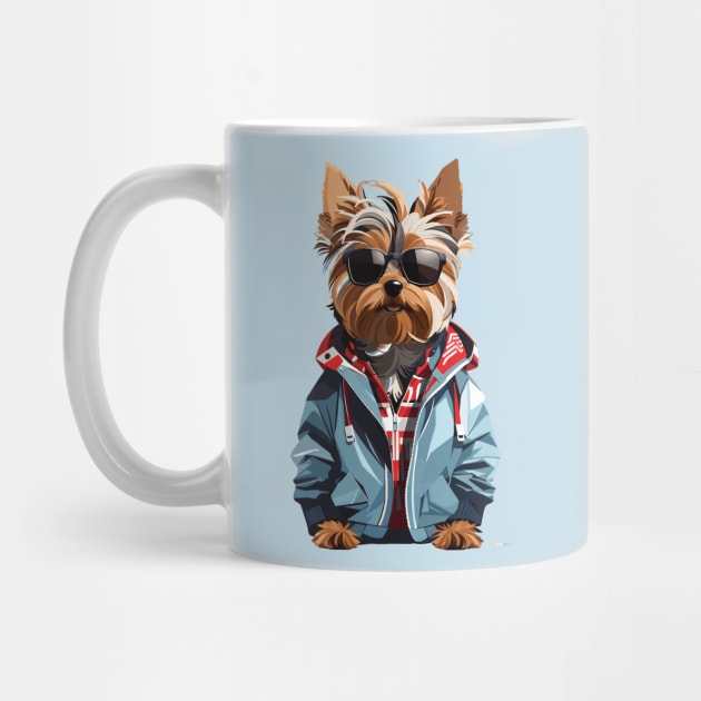 Yorkshire Terrier With Sunglasses by Graceful Designs